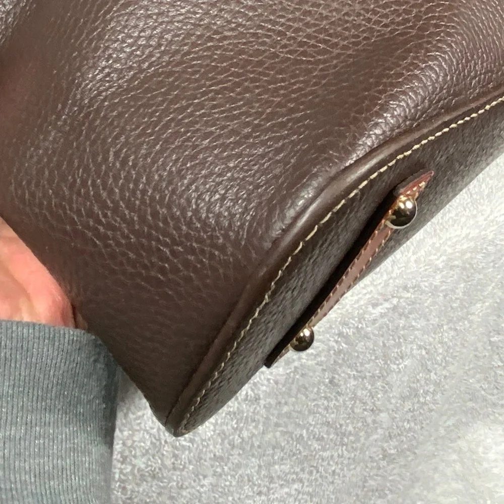 Dooney & Bourke Pebbled Leather Shoulder Bag/Tote - Brown